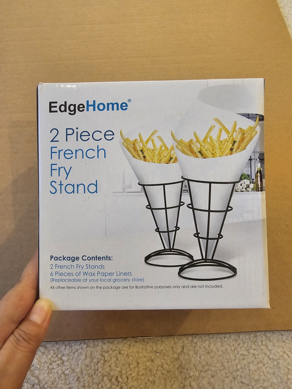 Edgehome Black 2-Piece French Fry Stand